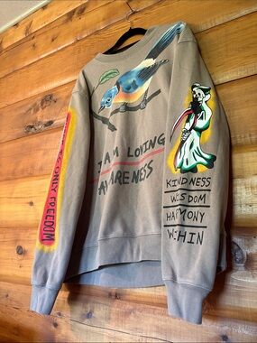 2018 Kanye West X Wes Lang “I Am loving Awareness” Crewneck